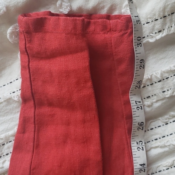 Beautiful vintage Esprit 100% linen red pants high waisted straight leg - Picture 4 of 9